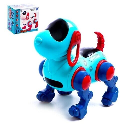Робот-собака IQ DOG, ходит, поёт, работает от батареек, цвет голубой от компании М.Видео - фото 1