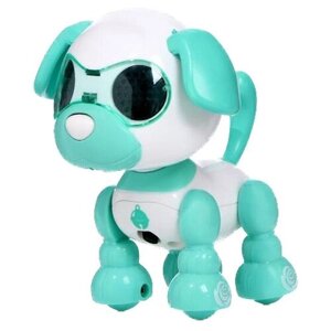 Робот-собака «Умный дружок» ТероПром, 5034632, интерактивный, звук, свет, цвет бирюзовый
