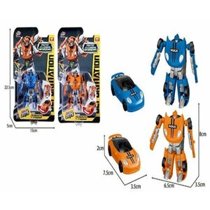 Робот-трансформер 1toy Transcar min в ассортименте 2 вида синий и оранжевый