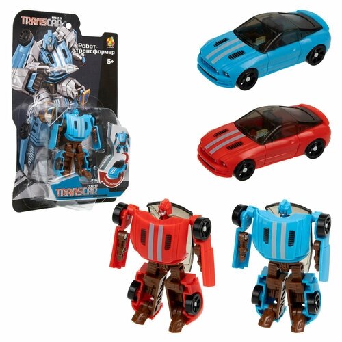 Робот-трансформер 1toy Transcar mini в ассортименте 2 вида красный и синий от компании М.Видео - фото 1