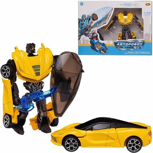 Робот-трансформер Авторобот 1:43, желтый, в коробке - Abtoys [PT-01785/04-желтый] от компании М.Видео - фото 1