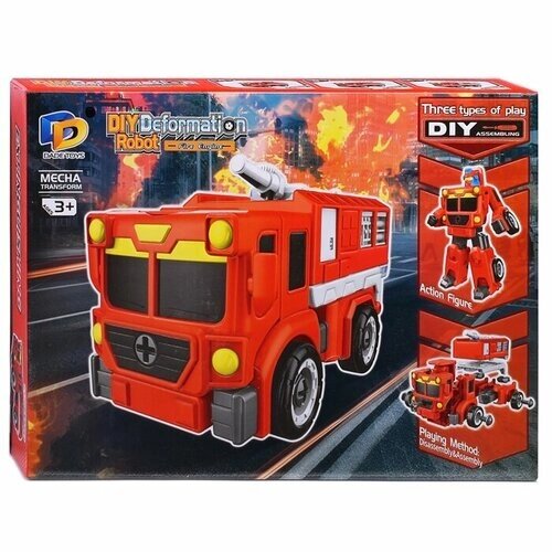 Робот-трансформер Oubaoloon "Mecha", Пожарная служба, с отверткой, в коробке (D622-H150ABCD)