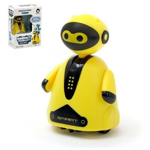 Робот «Умный бот» ездит по линии световые эффекты цвет жёлтый от компании М.Видео - фото 1