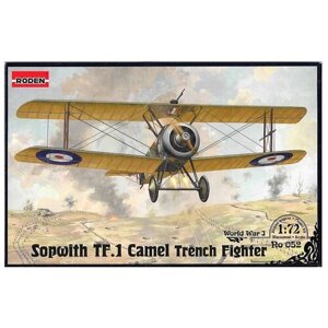 Roden Сборная модель Rod052 Британский одноместный истребитель Sopwith Camel TF. 1, 1/72