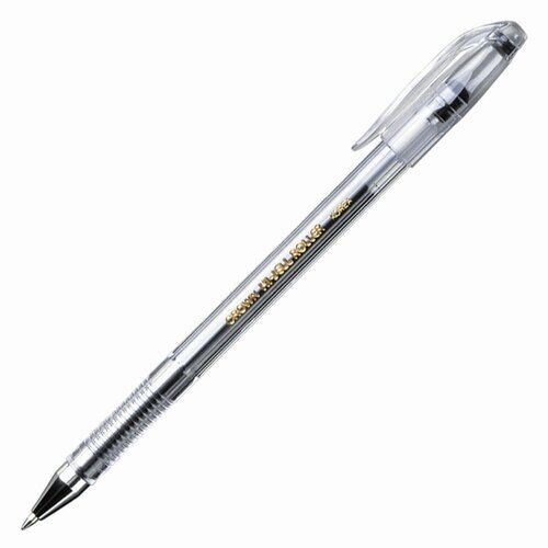Ручка гелевая CROWN "Hi-Jell", черная, корпус прозрачный, узел 0,5 мм, линия письма 0,35 мм, HJR-500B от компании М.Видео - фото 1