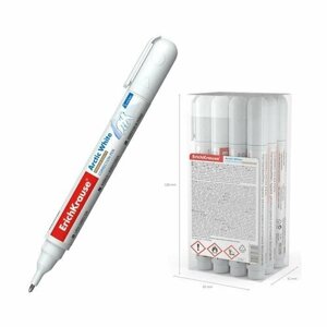 Ручка-корректор ErichKrause Arctic White, 5 мл, с металлическим наконечником, специальная помповая система подкачки жидкости (комплект из 9 шт)
