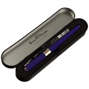 Ручка шариковая, 0.5 мм, Bruno Visconti MONACO, стержень синий, корпус сине-фиолетовый, в металлическом футляре