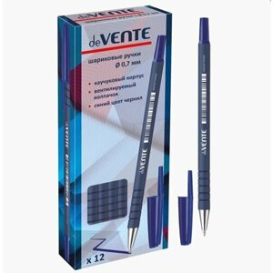 Ручка шариковая deVente "Neoline" набор 12 штук, синяя 0.7 мм, прорезиненный корпус