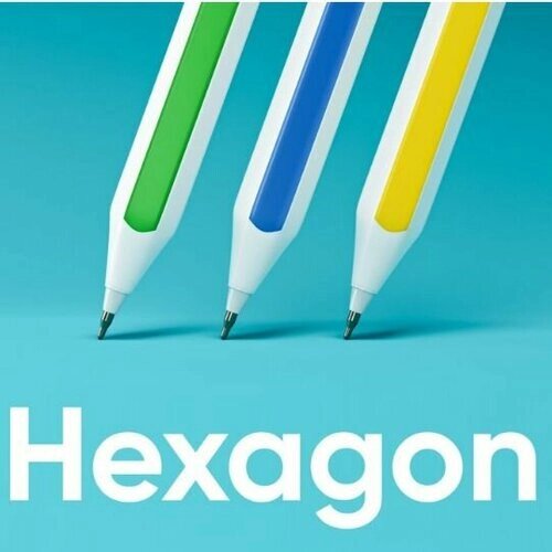 Ручка шариковая NUSGA "HEXAGON" 0.7мм, игла, набор 50 штук, синие чернила от компании М.Видео - фото 1