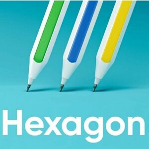 Ручка шариковая NUSGA "HEXAGON" 0.7мм, игла, набор 50 штук, синие чернила
