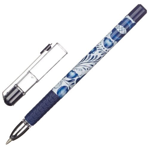 Ручка шариковая , синяя, масляная, неавтоматическая Attache Гжель, ручки, набор ручек, 12 шт. от компании М.Видео - фото 1