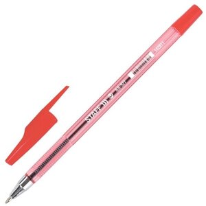 Ручка шариковая STAFF AA - 927, красная, корпус тонированный, хромированные детали, 0,7 мм, линия 0,35 мм, 50 шт.