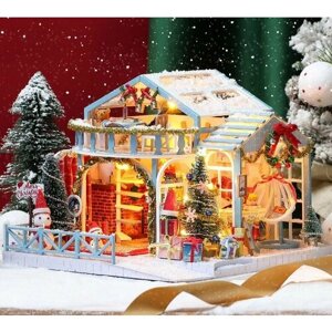 Румбокс новогодний, интерьерный конструктор, "Дом Деда Мороза", DIY House, подарочный набор