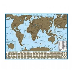 РУЗ Ко Карта мира с флагами со стираемым слоем (Кр712п), 60  44 см