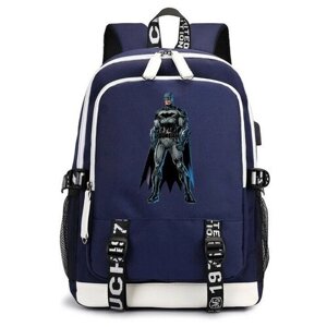 Рюкзак Бэтмен синий с USB-портом №1