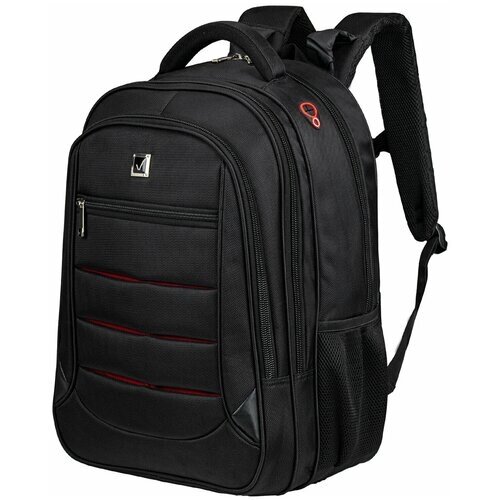Рюкзак BRAUBERG "Flagman", размер 46х35х25 см, 35 л, ткань, черно-красный, 224454 от компании М.Видео - фото 1