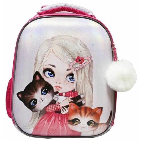 Рюкзак CENTRUM, Девочка и котята, каркасный, формованный, 36см х 30см х 17 см, 1 шт от компании М.Видео - фото 1