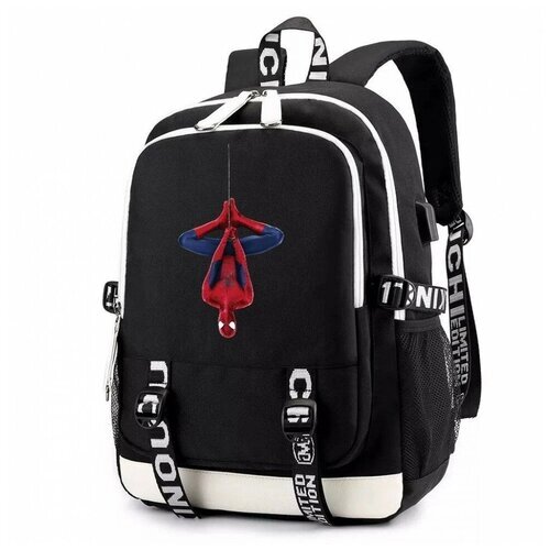 Рюкзак Человек паук из фильма (Spider man) черный с USB-портом №2 от компании М.Видео - фото 1
