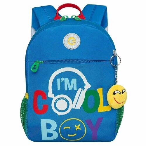 Рюкзак детский для мальчика, дошкольный, для малышей, в садик GRIZZLY (синий) от компании М.Видео - фото 1