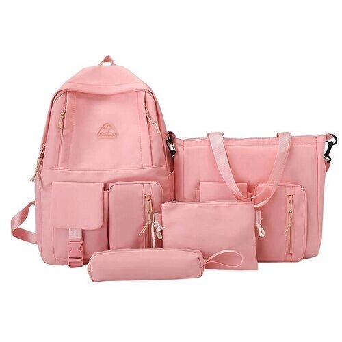Рюкзак для девочки с комплектом 4 в 1 /Детский пенал, сумки, рюкзак 4 в 1 для подростков девочек и для прогулки Хинлайнбайзи от компании М.Видео - фото 1