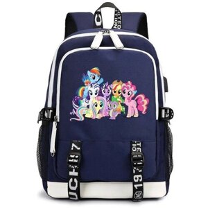 Рюкзак Маленькие пони (Little Pony) синий с USB-портом №4