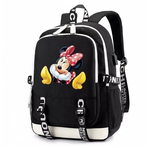 Рюкзак Минни Маус (Mickey Mouse) черный с USB-портом №1 от компании М.Видео - фото 1