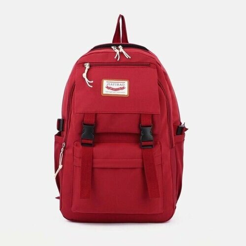 Рюкзак на молнии, 4 наружных кармана, цвет красный от компании М.Видео - фото 1