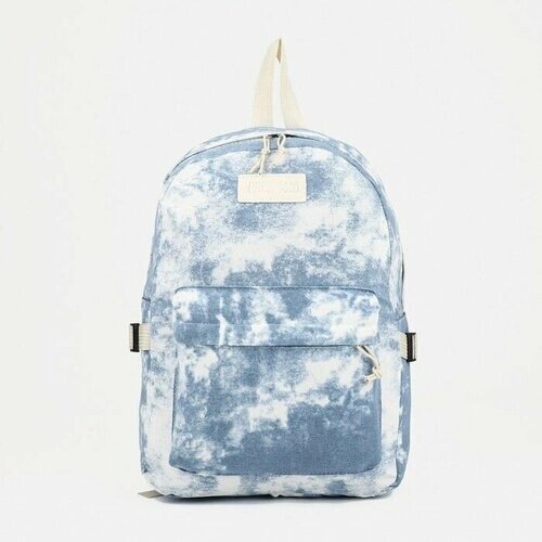 Рюкзак на молнии, наружный карман, цвет голубой от компании М.Видео - фото 1