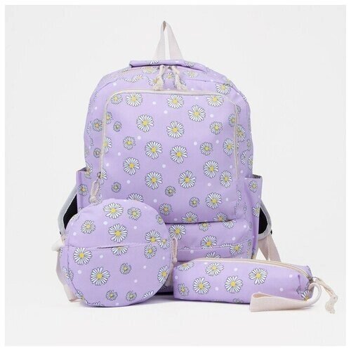 Рюкзак на молнии, сумка, косметичка, цвет сиреневый от компании М.Видео - фото 1