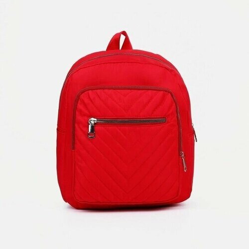 Рюкзак, отдел на молнии, 2 наружных кармана, цвет красный от компании М.Видео - фото 1