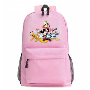 Рюкзак персонажи Микки Маус (Mickey Mouse) розовый №3