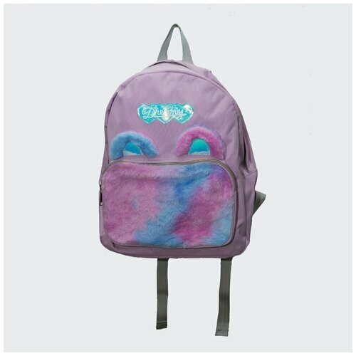 Рюкзак "Плюшевые ушки", большой фиолетовый от компании М.Видео - фото 1