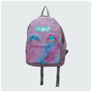 Рюкзак "Плюшевые ушки", большой фиолетовый