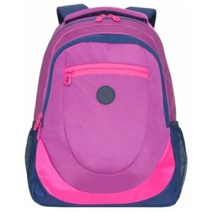 Рюкзак школьный/подростковый для учебы, спортивный, городской Grizzly RD-953-1, лиловый-синий