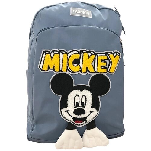 Рюкзак школьный, ранец, портфель школьный, вместительный универсальный с Микки маусом синий от компании М.Видео - фото 1