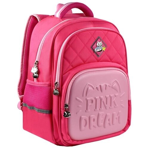 Рюкзак школьный "Розовый котик", 31x38,5x13 см от компании М.Видео - фото 1