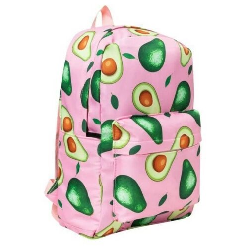 Рюкзак школьный / Рюкзак с авокадо молодежный / Рюкзак авокадо розовый от компании М.Видео - фото 1
