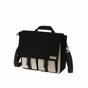 Рюкзак-сумка Berlingo «Square black» 332912 см, 1 отделение, 4 кармана, уплотненная спинка