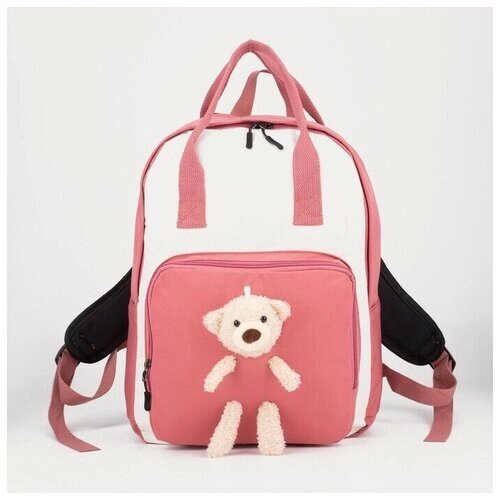 Рюкзак-сумка, отдел на молнии, наружный карман, цвет малиновый от компании М.Видео - фото 1