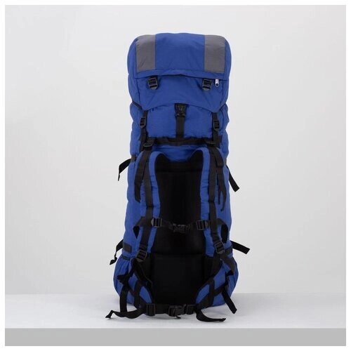 Рюкзак туристический Taif 120 л, на шнурке, наружный карман, 2 боковые сетки, синий-голубой от компании М.Видео - фото 1