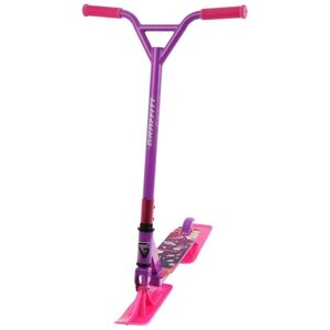 Самокат-снегокат GRAFFITI трюковой, фиолетовый/розовый