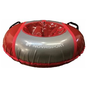 Санки надувные 125 см Тюбинг усиленные тент без камеры NovaSport СН050.125, красный/красный серый