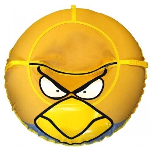 Санки-ватрушка Crazy Birds желтый 100 см иглу от компании М.Видео - фото 1