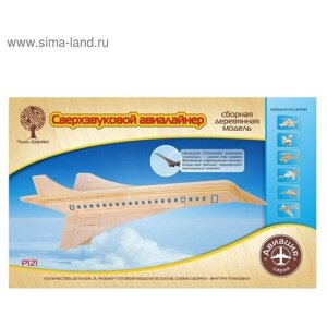 Сборная деревянная модель "Сверхзвуковой авиалайнер"