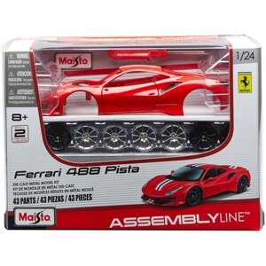 Сборная модель автомобиля Ferrari 488 Pista, металл 1:24 Maisto