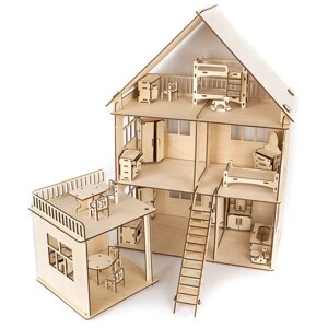 Сборная модель Dolodom Кукольный домик с мебелью ТВУ-10-0033