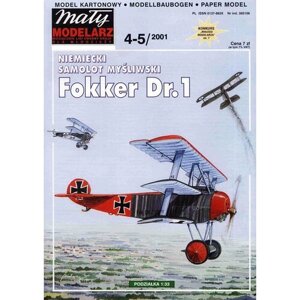 Сборная модель истребителя Fokker Dr-I