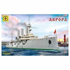 Сборная модель-корабль «Крейсер «Аврора», Моделист, 1:400,140002) (комплект из 2 шт)