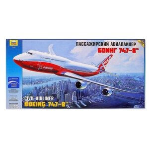 Сборная модель «Пассажирский авиалайнер Боинг 747-8»1 шт.)