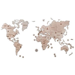 Сборная модель WOOD TRICK карта мира XXL